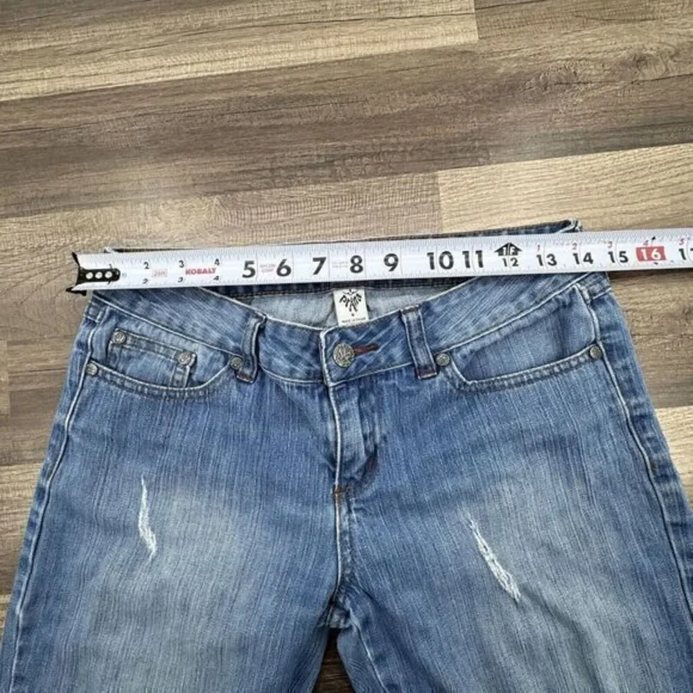 Prana Womens Jeans Size 4/23 Blue Skinny Low‎ Rise Crop Denim Short Inseam